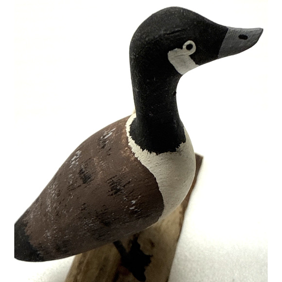Vintage Hand Carved Wooden Canada Goose Driftwood Signed Ray Proulx Quebec - Picture 8 of 13